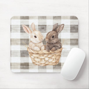 Bunnies in a Basket Mouse Pad