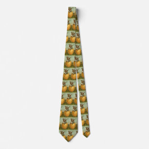 Bunnies in a Gold Egg, Vintage Victorian Easter Tie