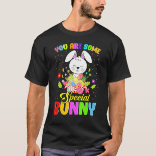 Bunnies Make Me Happy Toddler Girl Kid Mom Cute Ea T-Shirt