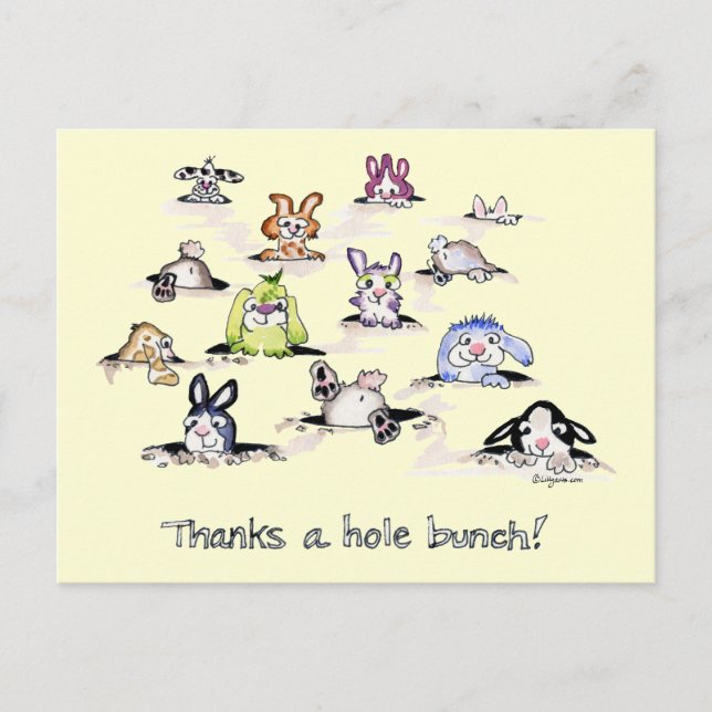Bunnies : Merci à une carte postale Hole Bunch (Devant)