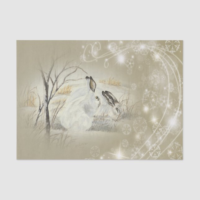 Bunnies/Rabbits Christmas Tissue Paper (Front)