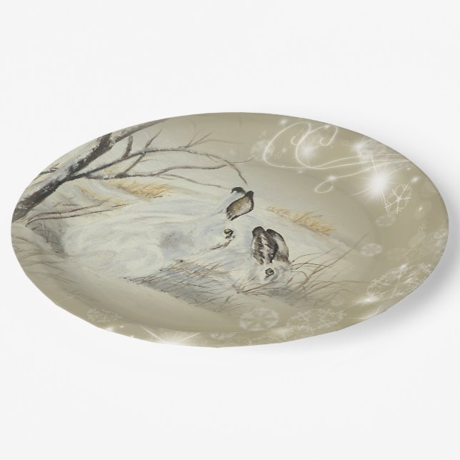 Bunnies/Rabbits Paper Plates (Angled)