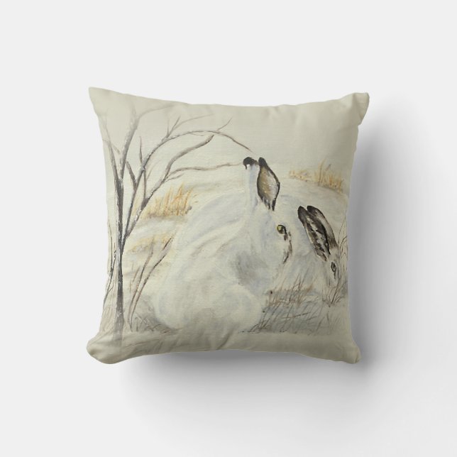 Bunnies / Rabbits Throw Pillow (Front)