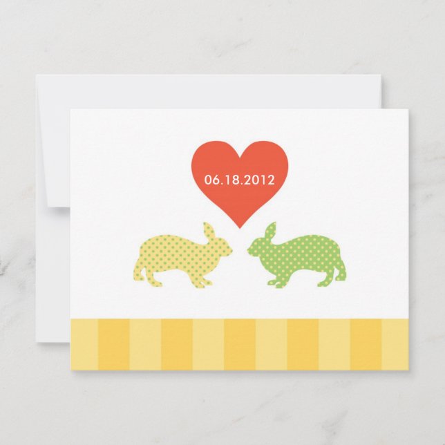 Bunnies Save the Date Announcement (Front)
