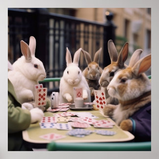 Bunnies, they bluff, bet, and bounce to win! poster