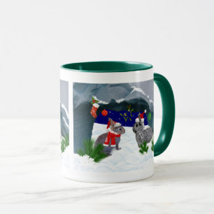 Bunnies under the Mistletoe Mug