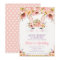 Bunny 1st Birthday Invitations Girls Floral Rabbit