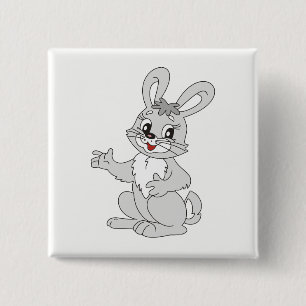 Bunny 2 Inch Square Button