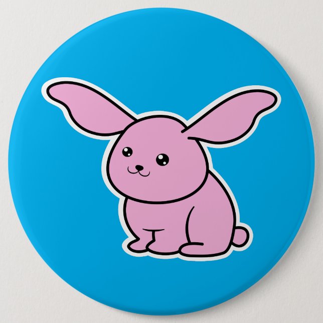 Bunny 6 Inch Round Button (Front)