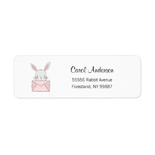 Bunny Address Label, Rabbit, Nature