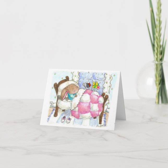 Bunny and Bugs Get Well Card (Front)