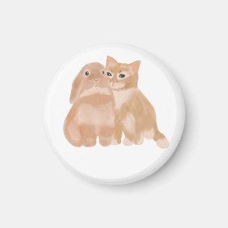 bunny and cat magnet! magnet