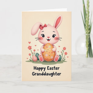 Bunny And Decorated Egg Card