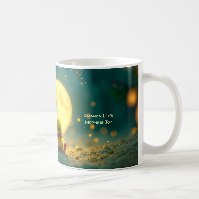 Bunny and Duckling Sweet Morning Coffee Customize  Mug (Right)