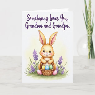 Bunny And Eggs Spring Day Card