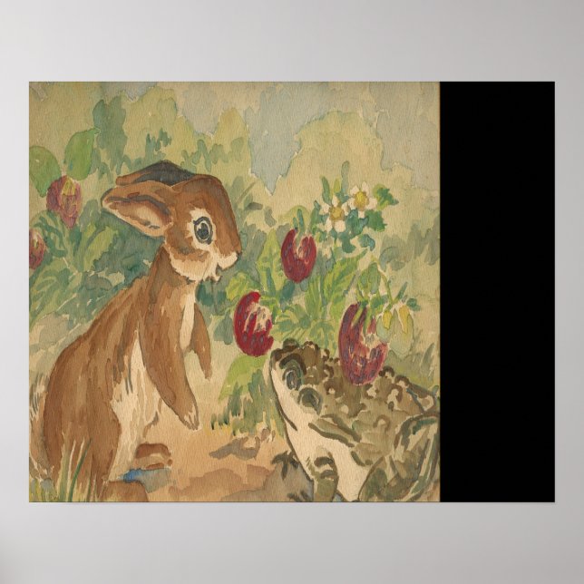 Bunny and Toad 20 X 16 print (Front)