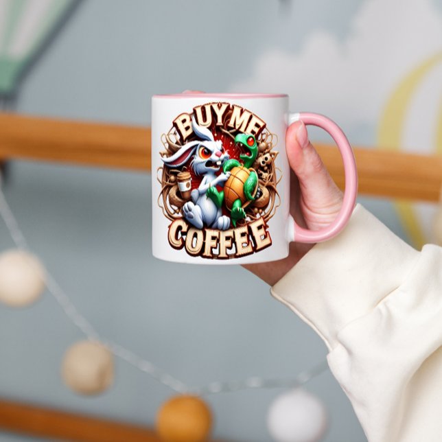 Bunny and Turtle with Coffee Cup Buy Me A Coffee (Creator Uploaded)