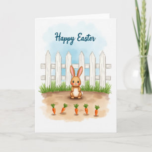 Bunny And Veggies Springtime Card