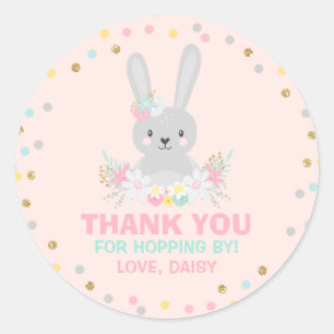 Bunny Anniversaire Fête Favoriser Tag Un Sticker B