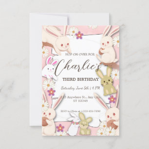 Bunny Anniversaire invitation pour Enfant