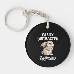 Bunny Art Cute Rabbit Hare Design Men Women Kids Keychain