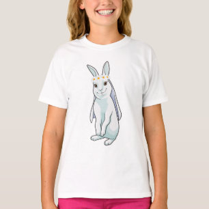 Bunny as Bride with Wreath of flowers T-Shirt