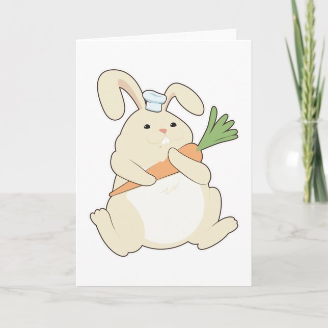 Bunny as Cook with Carrot Card (Front)