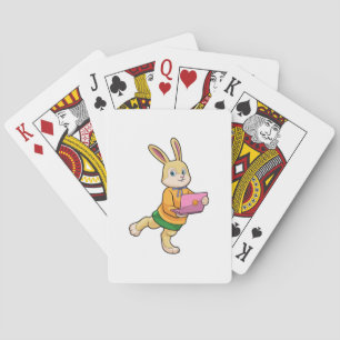 Bunny as Secretary with Laptop Playing Cards