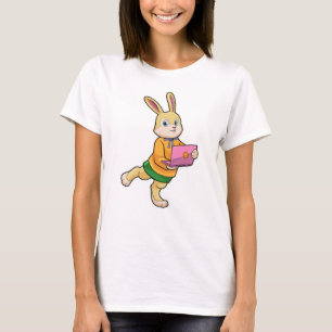 Bunny as Secretary with Laptop T-Shirt
