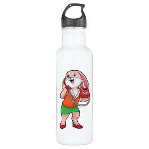 Bunny as Secretary with Phone 710 Ml Water Bottle