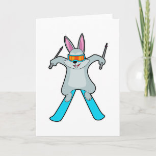 Bunny as Skier with Ski Card