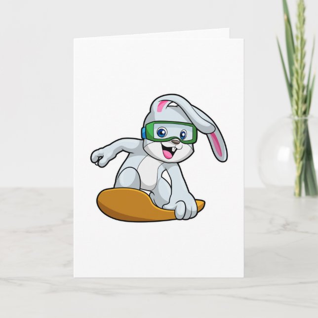 Bunny as Snowboarder with Snowboard Card (Front)