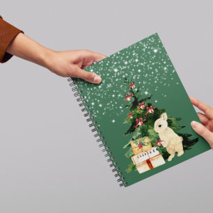 Bunny at Christmas Playing Cards Notebook