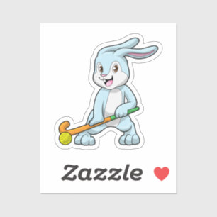 Bunny at Field hockey with Hockey stick