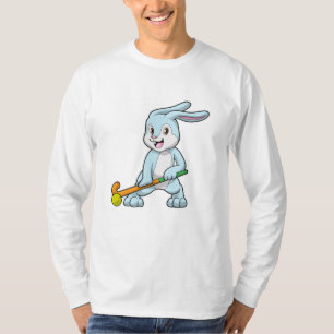 Bunny at Field hockey with Hockey stick T-Shirt