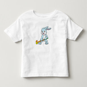Bunny at Field hockey with Hockey stick Toddler T-shirt