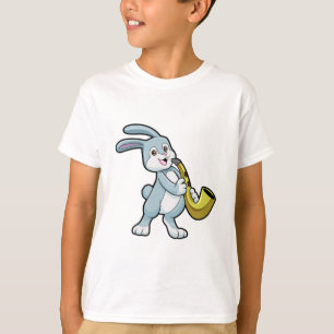 Bunny at Music with Saxophone T-Shirt