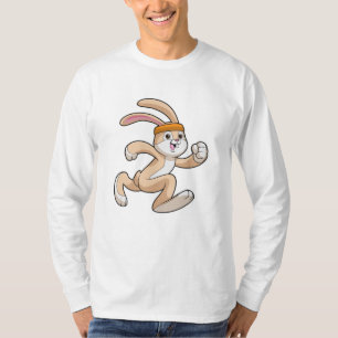Bunny at Running with Headband T-Shirt