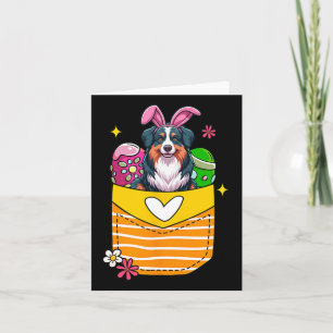 Bunny Australian Shepherd Easter Chocolate Eggs In Card