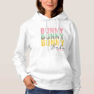 Bunny Babe Cute Modern Girly Easter Personalized Hoodie