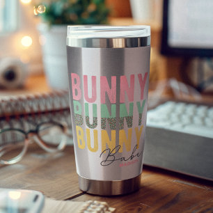 Bunny Babe Cute Modern Girly Easter Personalized Insulated Tumbler