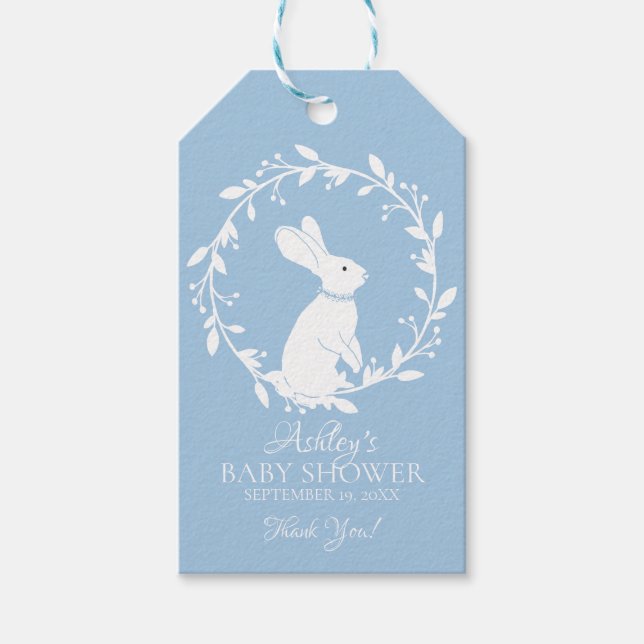 Bunny Baby Shower Favour Gift Tag (Front)