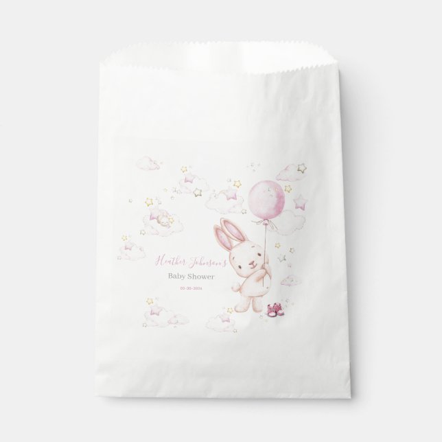 Bunny Baby Shower Girl Favour Bag (Front)