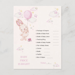 Bunny Baby Shower Girl Game Postcard