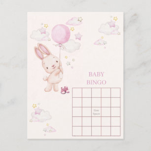 Bunny Baby Shower Girl Game Postcard