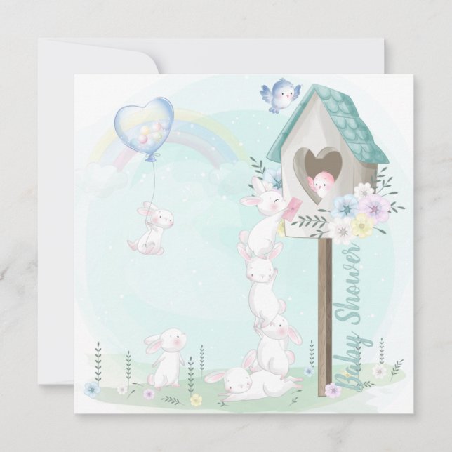 Bunny Baby Shower Invitation (Front)