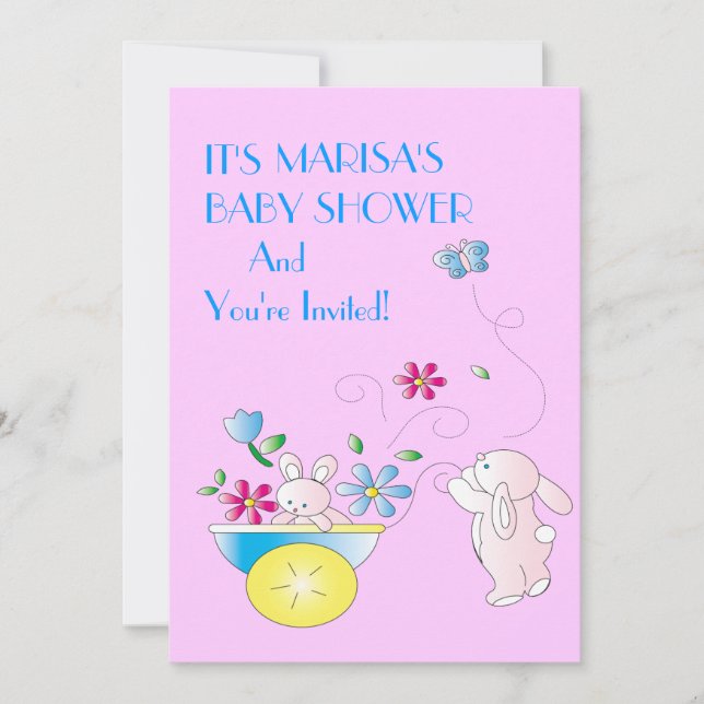 Bunny Baby Shower Invitation (Front)