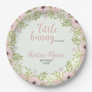 Bunny Baby Shower Paper Plate