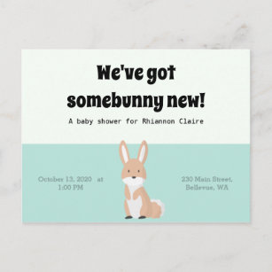 Bunny Baby Shower Postcard