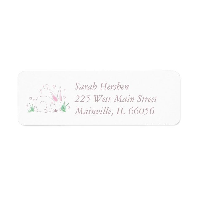 Bunny Baby shower Spring Rose Girl (Devant)